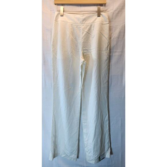 Poongin Pants Womens Medium White Wide Leg High Rise Button Up NO SIZE TAG - Picture 8 of 10